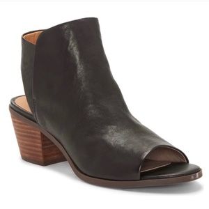 Lucky Brand Baaka Leather Open Toe Bootie Size 8
